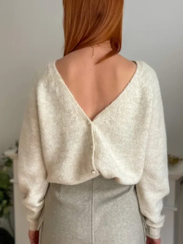 Pulls, Gilets*Justine Boutique Pia gilet réversible écru