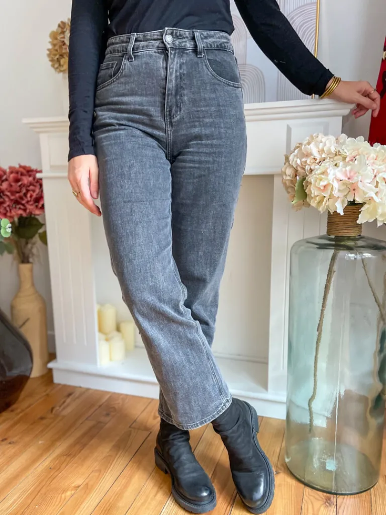 pierre_jean_gris_droit_0.webp Pantalons, Jeans*Justine Boutique Pierre jean gris droit