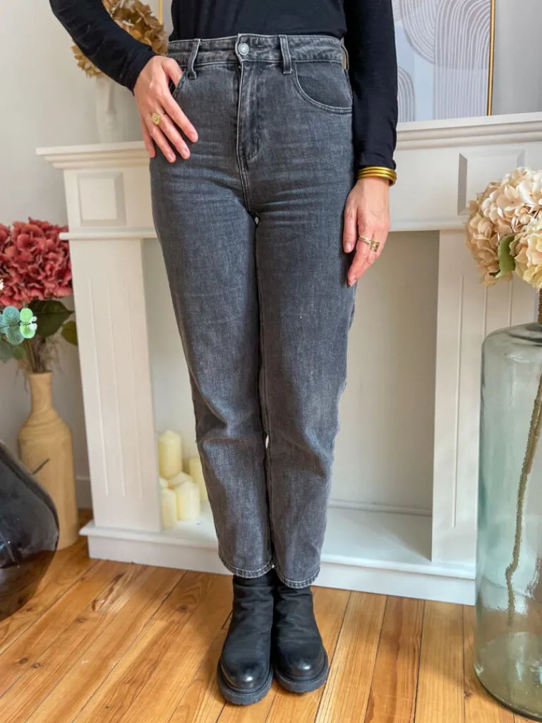 pierre_jean_gris_droit_3.webp Pantalons, Jeans*Justine Boutique Pierre jean gris droit