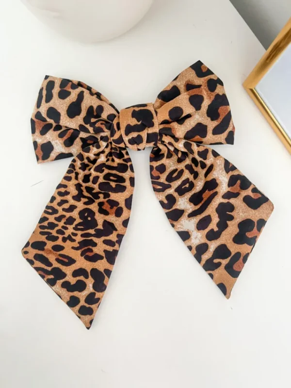 Barrettes*Justine Boutique Pince noeud léopard