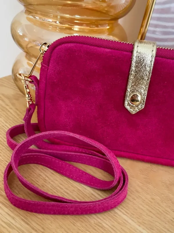 Pochettes, Sacs*Justine Boutique Pochette daim fuschia