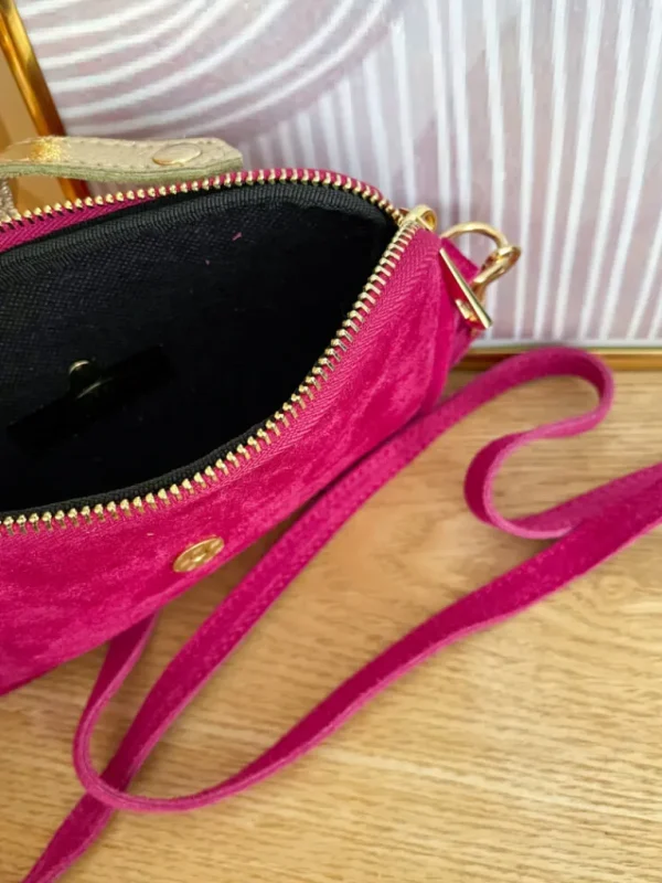 Pochettes, Sacs*Justine Boutique Pochette daim fuschia