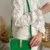 Pochettes, Sacs*Justine Boutique Pochette daim verte