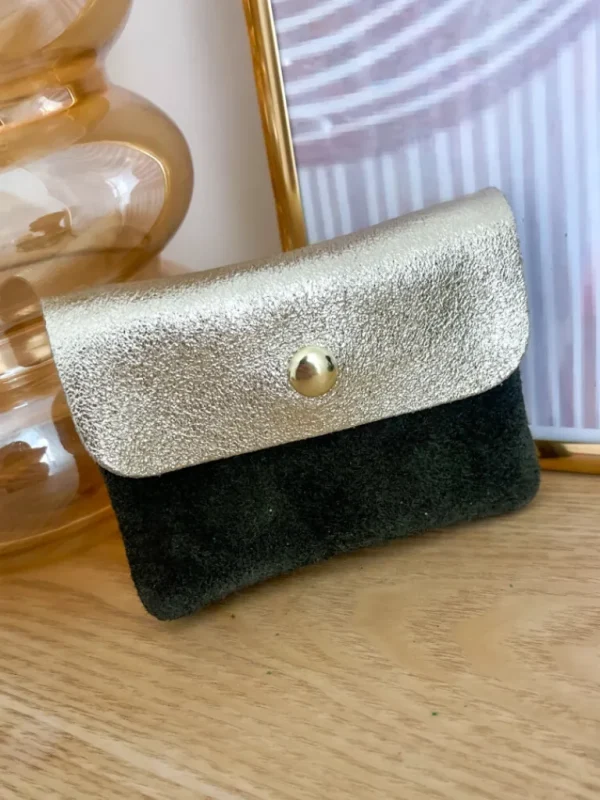 Pochettes, Sacs*Justine Boutique Porte monnaie daim kaki