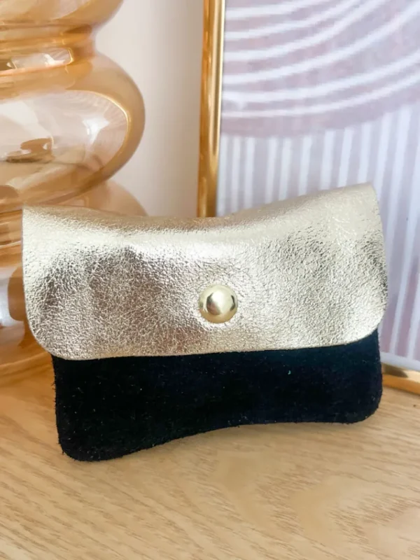 Pochettes, Sacs*Justine Boutique Porte monnaie daim noir