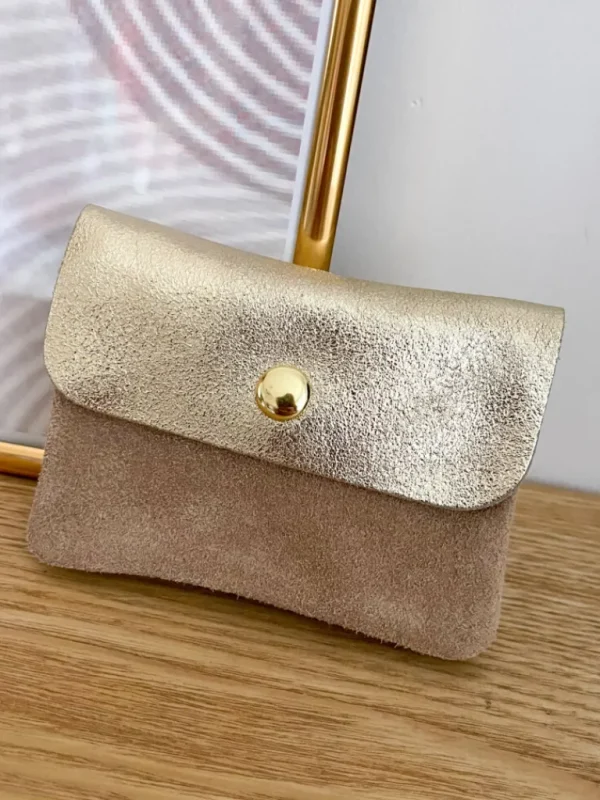 Pochettes, Sacs*Justine Boutique Porte monnaie daim taupe