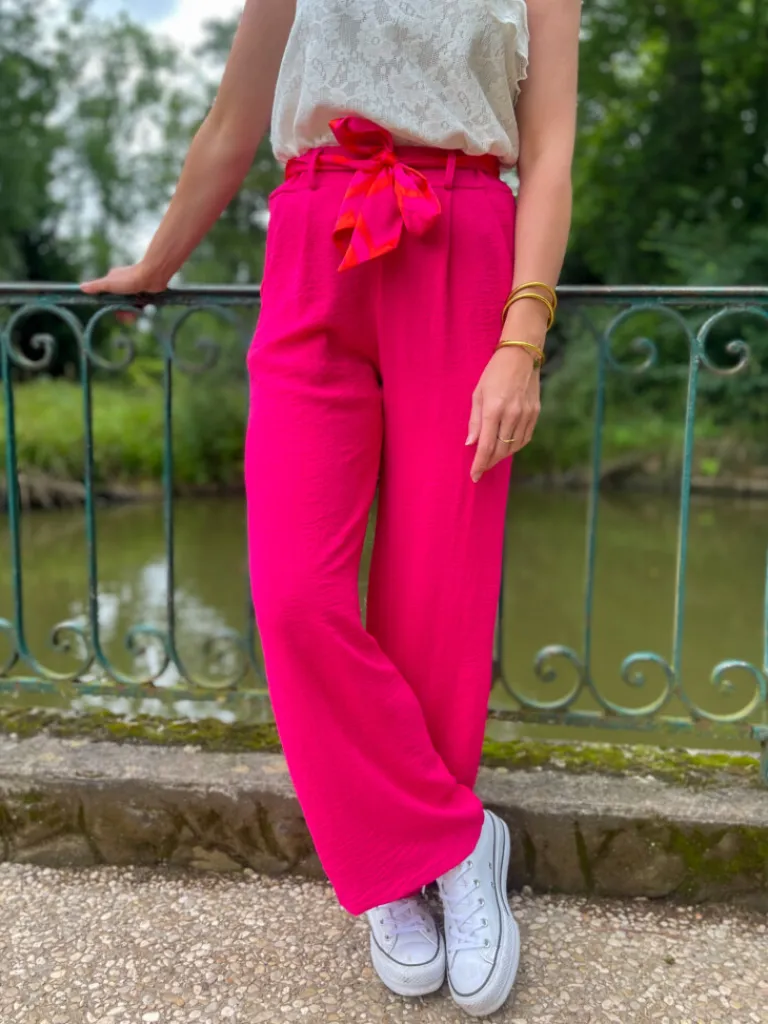 rafael_pantalon_fluide_fu_0.webp Pantalons, Jeans*Justine Boutique Rafael pantalon fluide fuchsia
