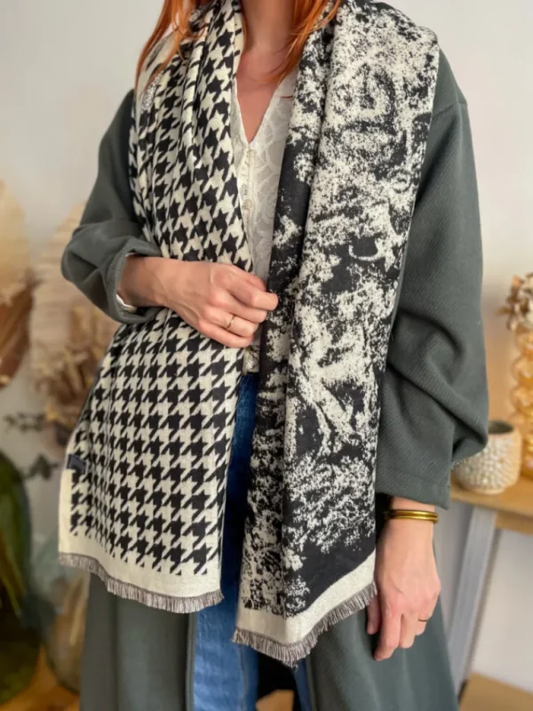 Echarpes, Bandeaux, Mitaines Et Casquettes*Justine Boutique Rita écharpe écru