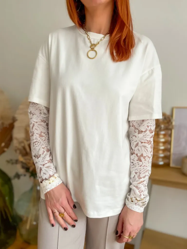 robin_tee_shirt_blanc_den_1.webp Tops, Blouses*Justine Boutique Robin tee shirt blanc dentelle
