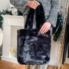 Pochettes, Sacs*Justine Boutique Sac cabas pilou noir