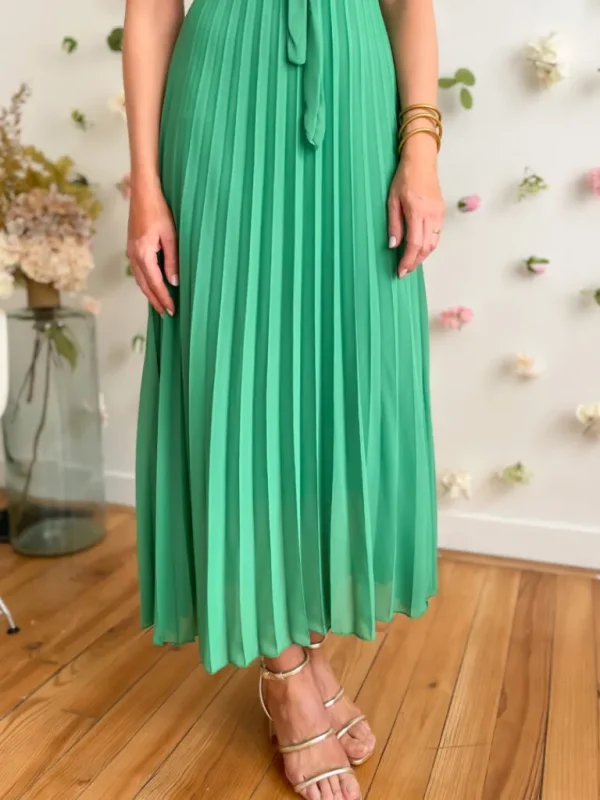 Robes, Jupes*Justine Boutique Sacha robe verte décolletée