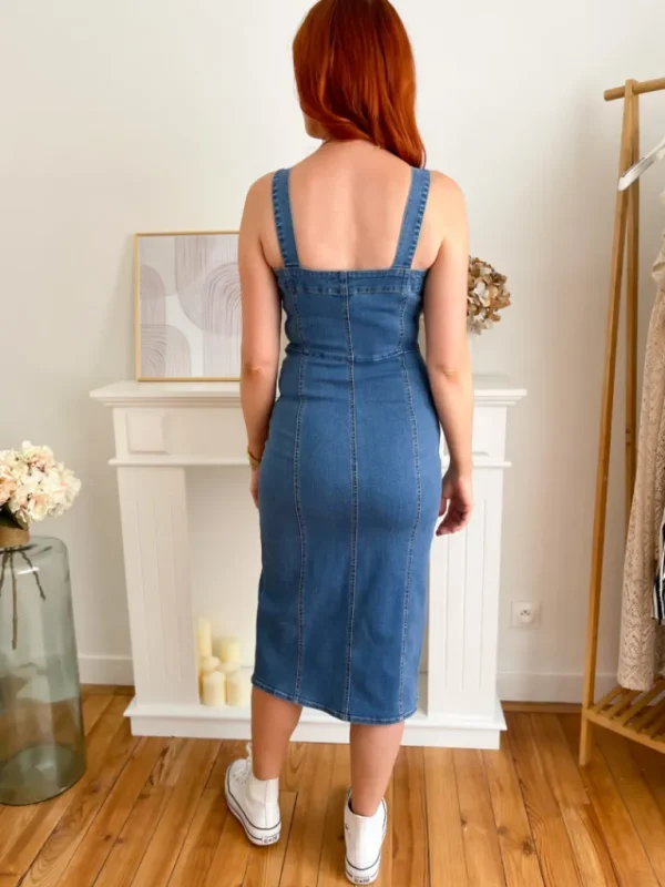 Robes, Jupes*Justine Boutique Saila robe en jean à bretelles