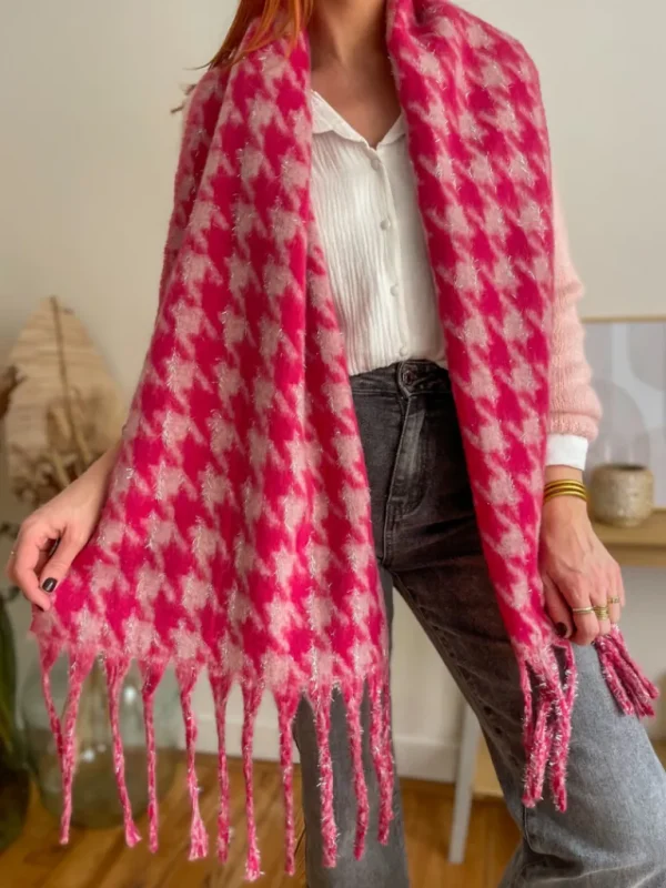 Echarpes, Bandeaux, Mitaines Et Casquettes*Justine Boutique Sally écharpe rose