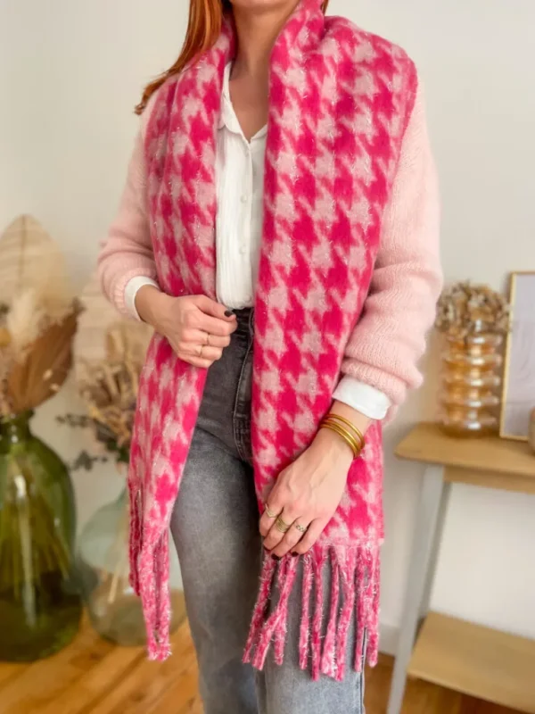 Echarpes, Bandeaux, Mitaines Et Casquettes*Justine Boutique Sally écharpe rose