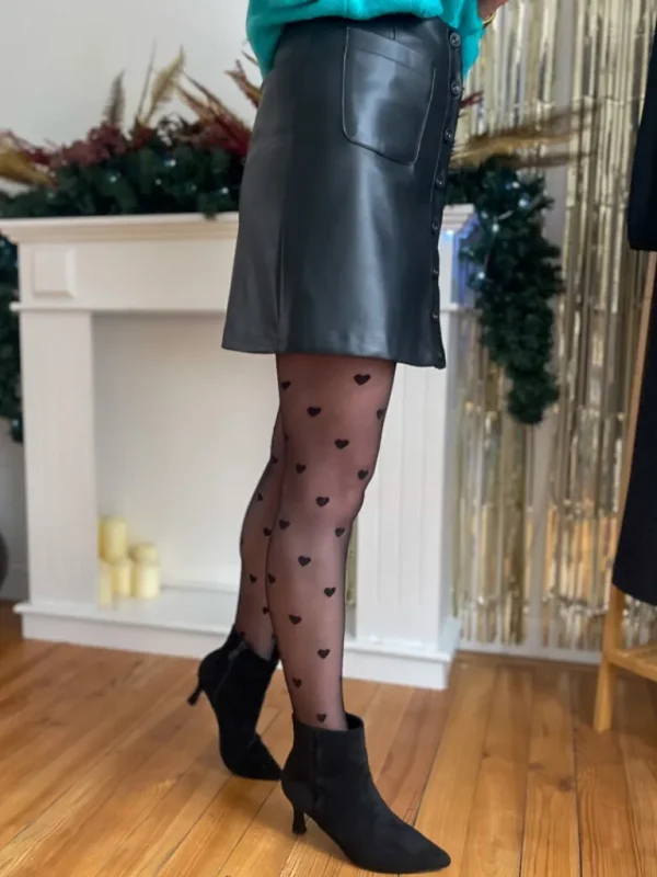 Robes, Jupes*Justine Boutique Sally jupe simili cuir noir
