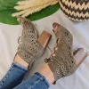 Chaussures, Chaussettes*Justine Boutique SANDALE LACET COLETTE KAKI
