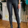 Pantalons, Jeans*Justine Boutique Sophia slim luisant noir