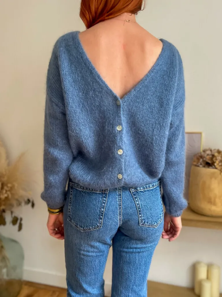 suzy_gilet_mohair_bleu_je_2.webp Pulls, Gilets*Justine Boutique Suzy gilet mohair bleu jean