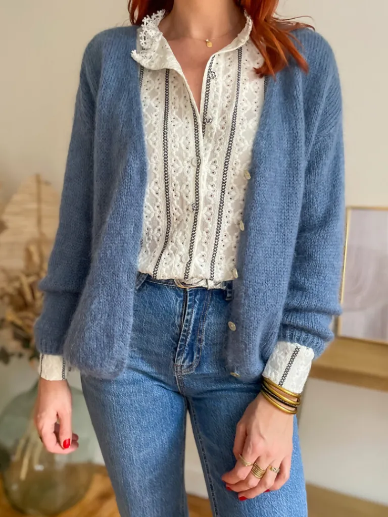 suzy_gilet_mohair_bleu_je_4.webp Pulls, Gilets*Justine Boutique Suzy gilet mohair bleu jean