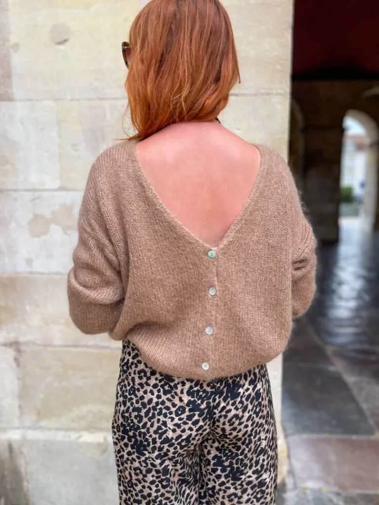suzy_gilet_mohair_camel_0.webp Pulls, Gilets*Justine Boutique Suzy gilet mohair camel