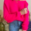 Pulls, Gilets*Justine Boutique Suzy gilet mohair et fushia