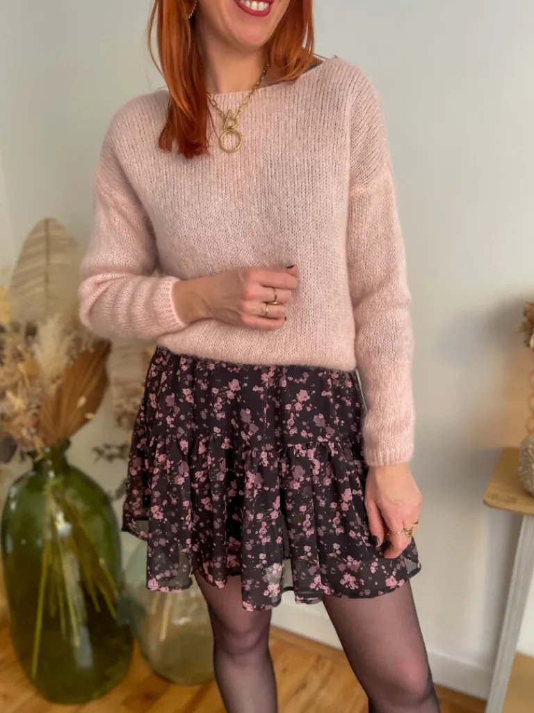 suzy_gilet_mohair_rose_po_3.webp Pulls, Gilets*Justine Boutique Suzy gilet mohair rose poudre