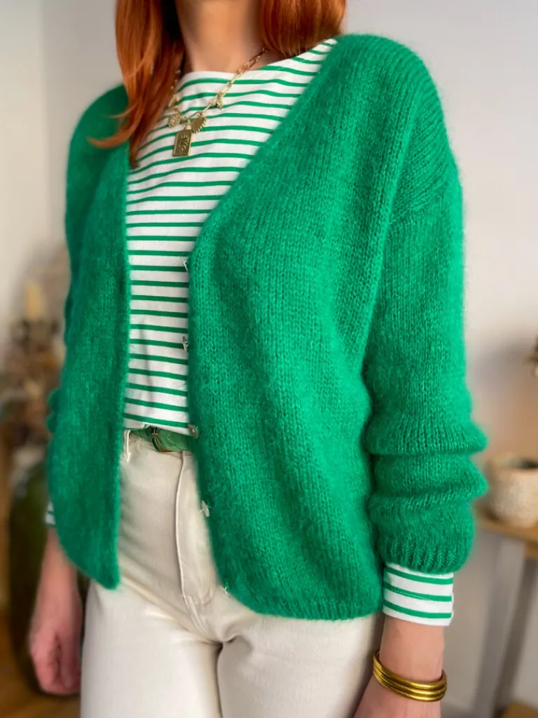 suzy_gilet_mohair_vert_0.webp Pulls, Gilets*Justine Boutique Suzy gilet mohair vert