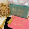 Pochettes, Sacs*Justine Boutique Trousse rose “Jolie comme un cœur”