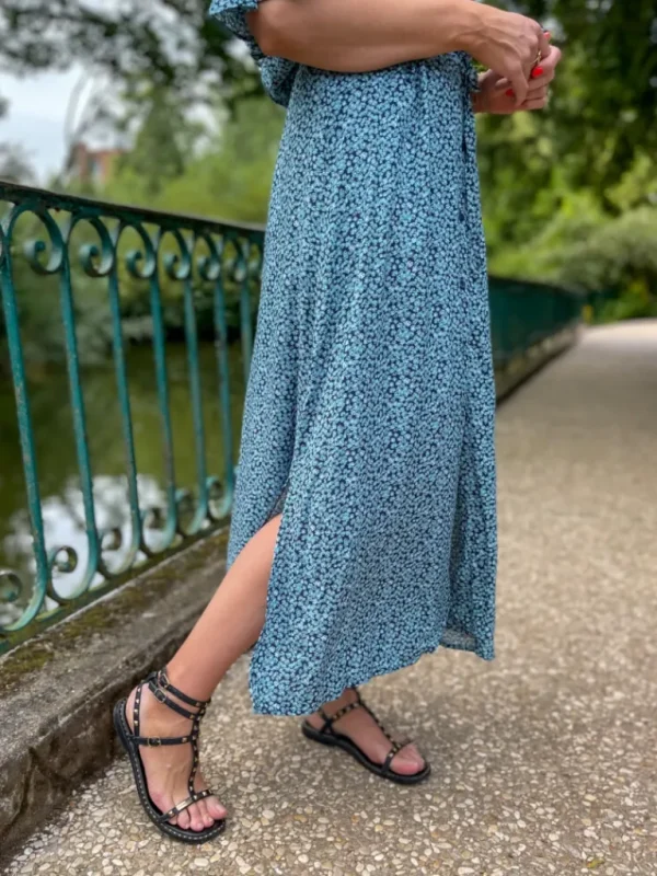 Robes, Jupes*Justine Boutique Vera robe à motif fleuri bleu