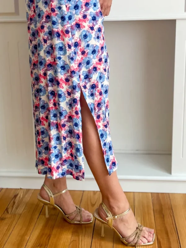 Robes, Jupes*Justine Boutique Vera robe motif rose et bleu